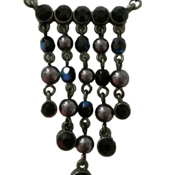 🐦necklace, Beads,gun metal chain - Picture 1 of 2